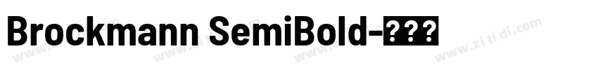 Brockmann SemiBold字体转换